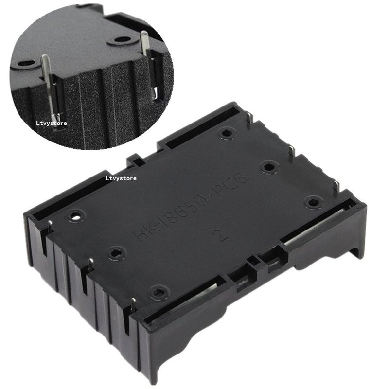 Ltvystore 18650 Battery Case Holder, 5 Pack 3 Slots x 3.7V DIY Battery Storage Box, in Parallel Black Plastic Batteries Case with Pin for 3 x 18650 - Image 3